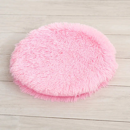 Plush Cat Bed Mats Round Pet Bed for Cats Small Dogs Soft Fleece Pet Sleeping Mat Kitten Puppy Nest Pet Cushion Cat Accessories
